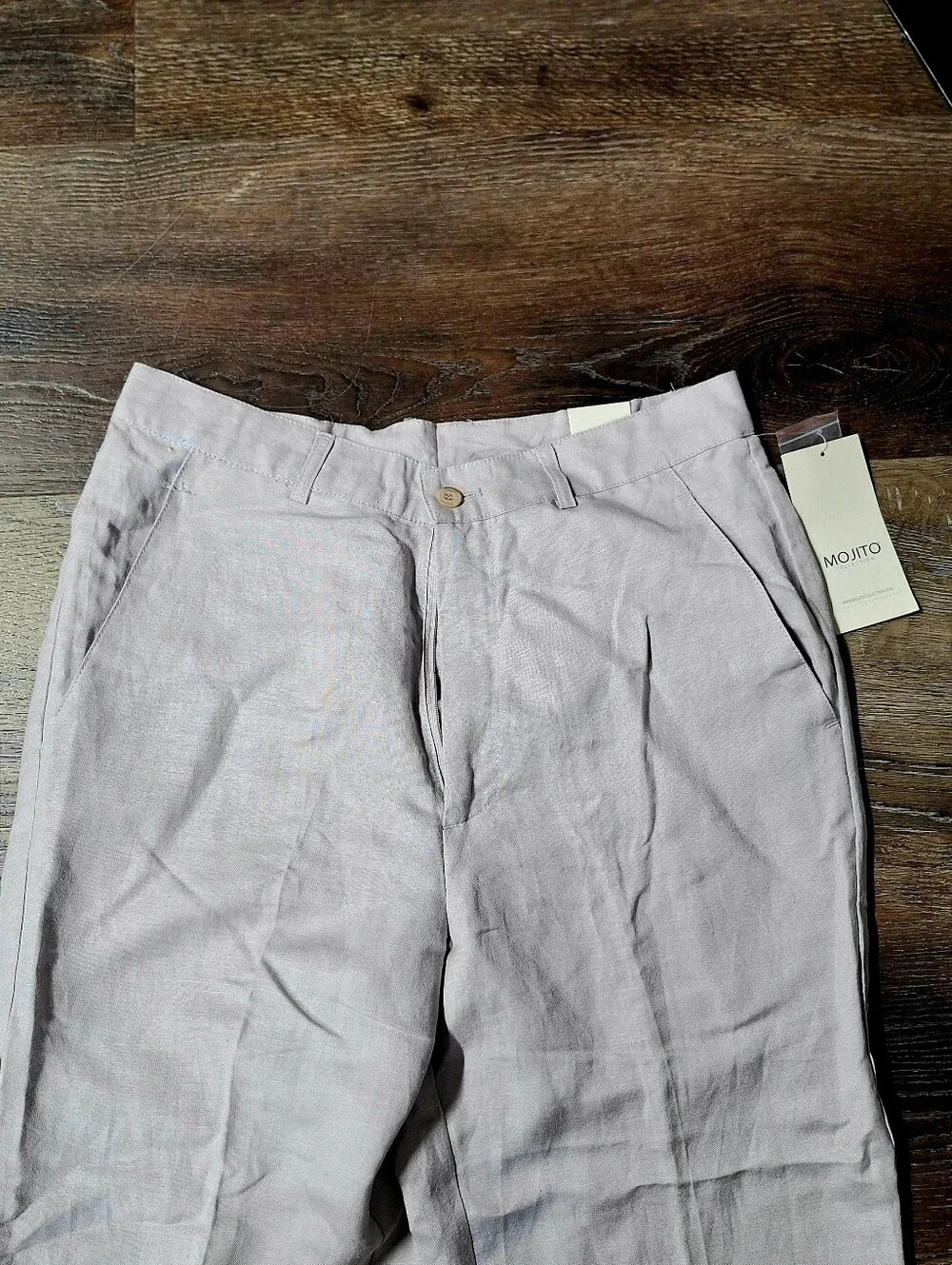 Mojito Collection Flat Front Linen Blend Dress Pant, 29 X32, RN#109783, NWT